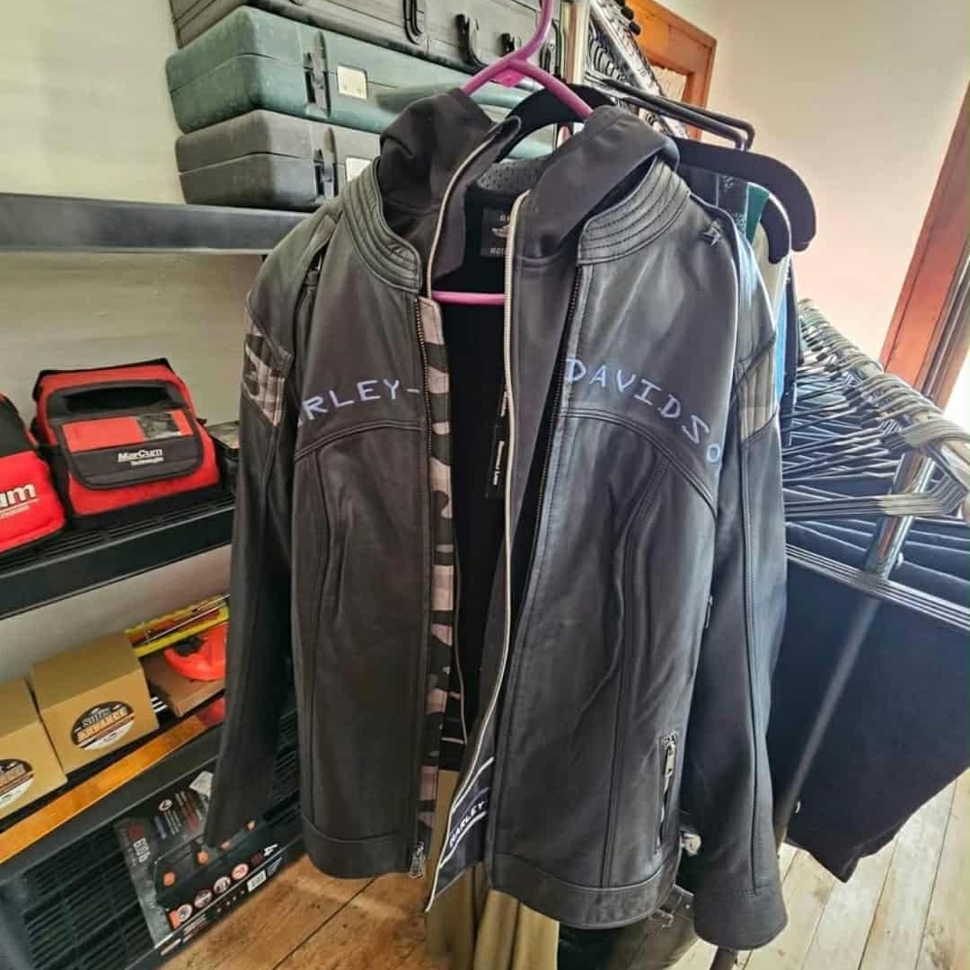 Harley-Davidson Gray And Black Bomber Jacket
